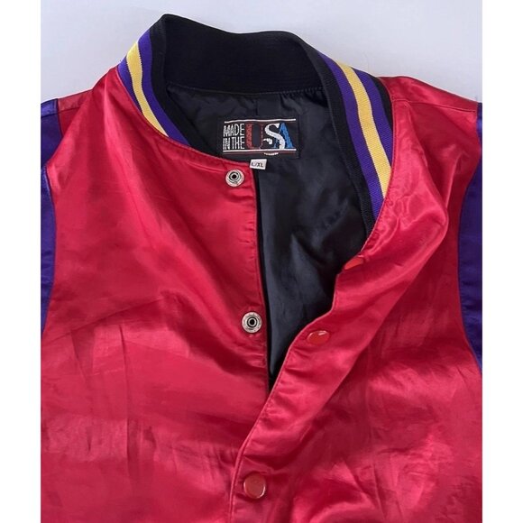 Vintage No Doubt Gwen Stefani Red Varsity Jacket  Women’s Sz L/XL Rock 90s READ! - Picture 15 of 16